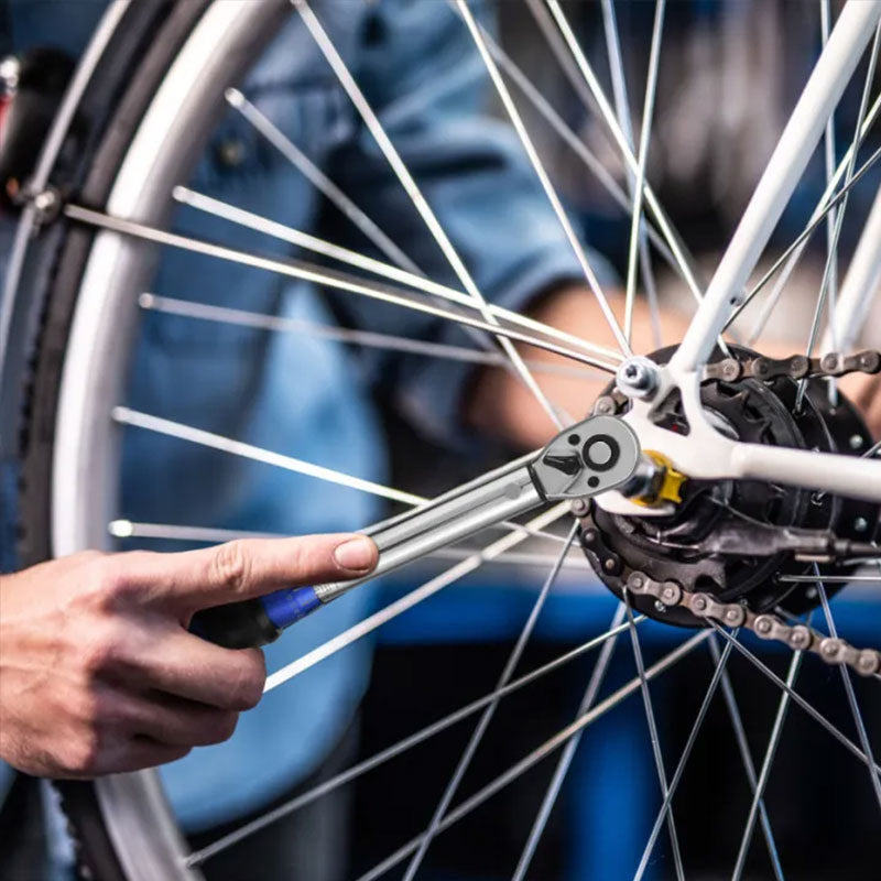 15-Piece Bike Torque Wrench Set, High Precision Preset Torque 2-24Nm Adjustable Ratchet with 1/4 Inch Drive